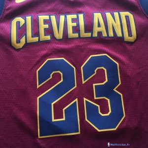 Maillot NBA Pas Cher Cleveland Cavaliers LeBron James 23 Rouge Icon 2017/18