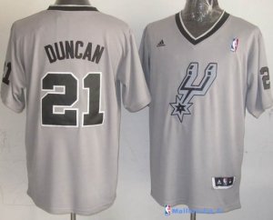 Maillot NBA Pas Cher Noël San Antonio Spurs Duncan 21 Gris