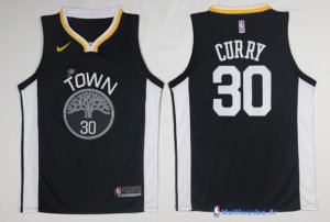 Maillot NBA Pas Cher Golden State Warriors Stephen Curry 30 Noir Statement 2017/18