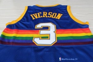 Maillot NBA Pas Cher Denver Nuggets Allen Iverson 3 Bleu Profond