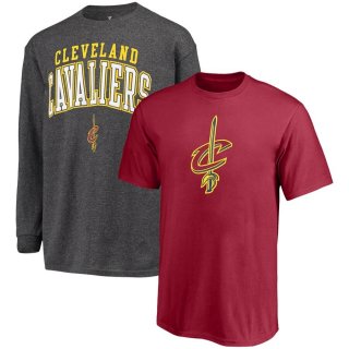 Cleveland Cavaliers Fanatics Branded WineGray Square T-Shirt Combo Set