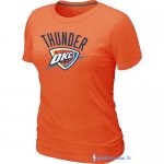 T-Shirt NBA Pas Cher Femme Oklahoma City Thunder Orange