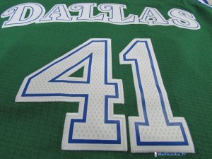 Maillot NBA Pas Cher Dallas Mavericks Dirk Nowitzki 41 Vert