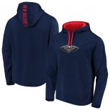 New Orleans Pelicans Fanatics Branded NavyRed Iconic Defender Performance Primary Logo Pullover Hoodie