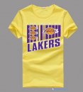 T-Shirt NBA Pas Cher Los Angeles Lakers Jaune 2