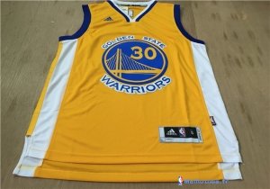 Maillot NBA Pas Cher Golden State Warriors Stephen Curry 30 Jaune