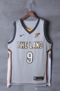 Maillot NBA Pas Cher Cleveland Cavaliers Dwyane Wade 9 Gris Ville 2017/18