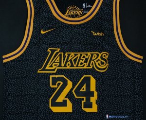 Maillot NBA Pas Cher Los Angeles Lakers Kobe Bryant 24 Noir Ville 2017/18