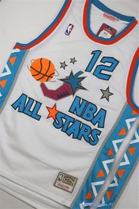 Maillot NBA Pas Cher All Star 1996 John Stockton 12 Blanc