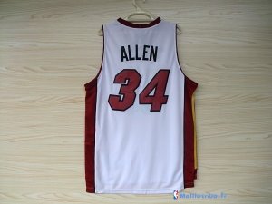 Maillot NBA Pas Cher Miami Heat Ray Allen 34 Blanc Rouge