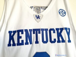 Maillot NCAA Pas Cher Kansas De'Aaron Fox 0 Blanc