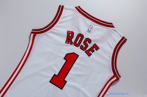 Maillot NBA Pas Cher Chicago Bulls Femme Derrick Rose 1 Blanc