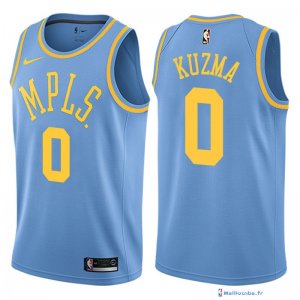 Maillot NBA Pas Cher Los Angeles Lakers Kyle Kuzma 0 Retro Bleu 2017/18