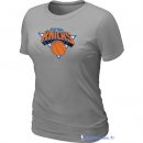 T-Shirt NBA Pas Cher Femme New York Knicks Gris