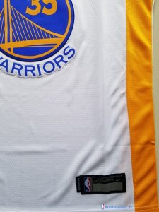 Maillot NBA Pas Cher Golden State Warriors Junior Kevin Durant 35 Blanc 2017/18