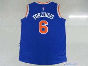 Maillot NBA Pas Cher New York Knicks Junior Kristaps Porzingis 6 Bleu