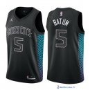 Maillot NBA Pas Cher Charlotte Hornets Nicolas Batum 5 Nike Noir Ville 2017/18