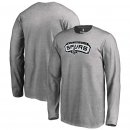 San Antonio Spurs Fanatics Branded Gray Primary Logo Long Sleeve T-Shirt
