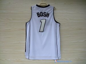 Maillot NBA Pas Cher Miami Heat Chris Bosh 1 Blanc