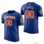 Maillot Manche Courte New York Knicks Enes Kanter 0 Bleu 2017/18