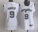 Maillot NBA Pas Cher San Antonio Spurs Femme Tony Parker 9 Blanc