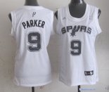 Maillot NBA Pas Cher San Antonio Spurs Femme Tony Parker 9 Blanc