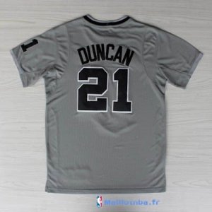 Maillot NBA Pas Cher Noël San Antonio Spurs Duncan 21 Gris