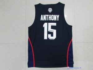 Maillot NBA Pas Cher USA 2016 Carmelo Anthony 15 Bleu