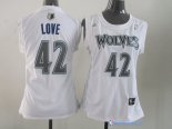Maillot NBA Pas Cher Minnesota Timberwolves Femme Kevin Love 42 Blanc