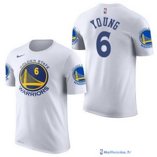 Maillot Manche Courte Golden State Warriors Nick Young 6 Blanc 2017/18