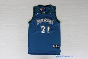 Maillot NBA Pas Cher Minnesota Timberwolves Kevin Garnett 21 Retro Bleu