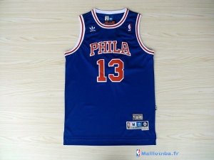 Maillot NBA Pas Cher Philadelphia Sixers Wilt Chamberlain 13 Bleu