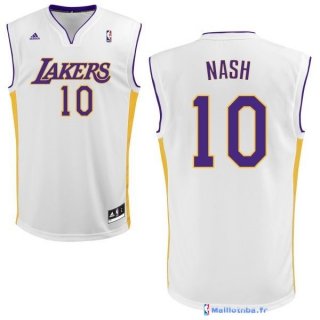 Maillot NBA Pas Cher Los Angeles Lakers Steve Nash 10 Blanc