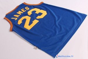 Maillot NBA Pas Cher Cleveland Cavaliers LeBron James 23 Retro Bleu