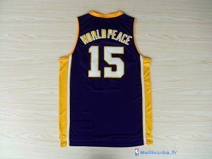 Maillot NBA Pas Cher Los Angeles Lakers Metta World 15 Peace Pourpre