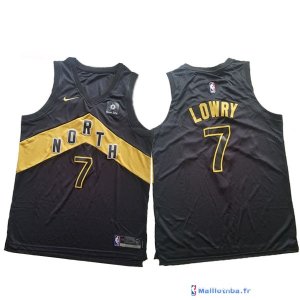 Maillot NBA Pas Cher Toronto Raptors Kyle Lowry 7 Noir Ville 2017/18