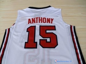 Maillot NBA Pas Cher USA 1992 Anthony 15 Blanc