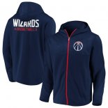 Washington Wizards Fanatics Branded Navy Iconic Defender Mission Performance Primary Logo Full-Zip Hoodie