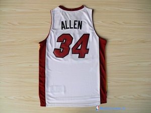 Maillot NBA Pas Cher Miami Heat Ray Allen 34 Blanc Rouge