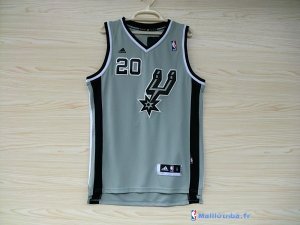 Maillot NBA Pas Cher San Antonio Spurs Manu Ginóbili 20 Gris