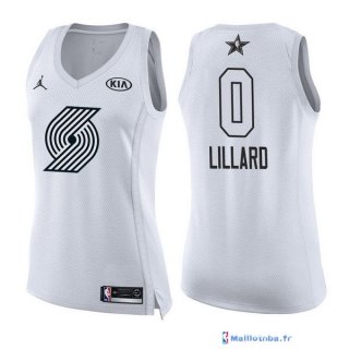 Maillot NBA Pas Cher All Star 2018 Femme Damian Lillard 0 Blanc