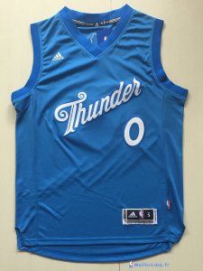 Maillot NBA Pas Cher Noël Oklahoma City Thunder Russell Westbrook 0 Bleu