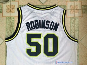 Maillot NCAA Pas Cher Navy David Robinson 50 Blanc