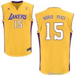 Maillot NBA Pas Cher Los Angeles Lakers Metta World 15 Peace Jaune