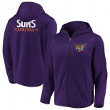 Phoenix Suns Fanatics Branded Purple Iconic Defender Mission Performance Primary Logo Full-Zip Hoodie