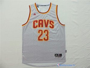 Maillot NBA Pas Cher Cleveland Cavaliers LeBron James 23 Gris