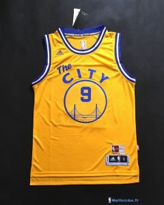 Maillot NBA Pas Cher Golden State Warriors Andre Iguodala 9 Retro Jaune