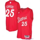 Maillot NBA Pas Cher Noël Philadelphi Sixers Ben Simmons 25 Rouge