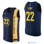 Maillot NBA Pas Cher Indiana Pacers T.J. Leaf 22 Nike Marine Ville 2017/18