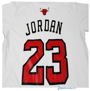 Maillot NBA Pas Cher ML Chicago Bulls Jordan 23 Blanc